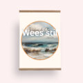 WS Markus A4 Textielposter Wees Stil Markus A4 met Houten Hangers
